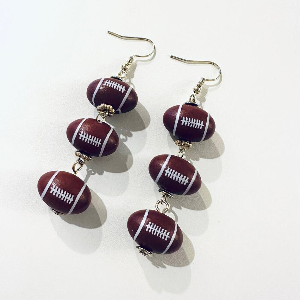 Football Stack of 3 Earrings